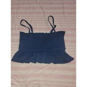 Navy blue scrunchy Bikini top medium